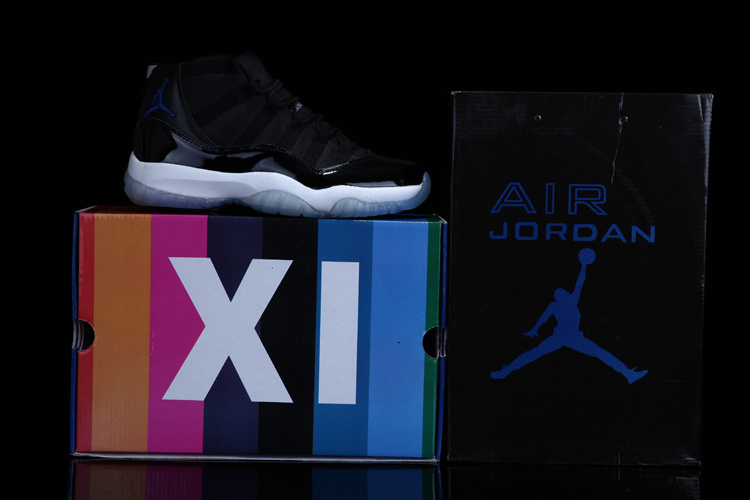 Air Jordan 11 Concord Black White Shoes with Rainbow Package