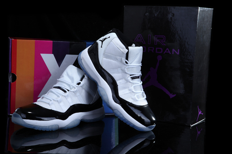 Air Jordan 11 Concord White Black Shoes with Rainbow Package - Click Image to Close