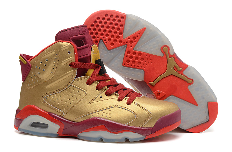 Sale Air Jordan 6 Retro Metal Gold Deep Red Varsity Red