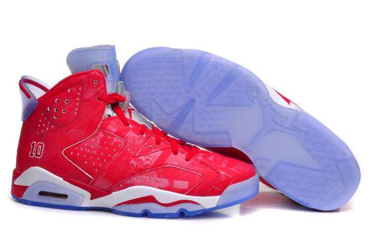 Sale New Air Jordan 6 Retro Slam Dunk Varsity Red White