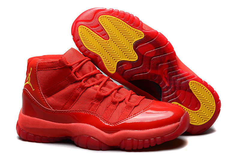 Shop Air Jordan 11 Retro Red October Red Varsity Maize For Mens - Click Image to Close