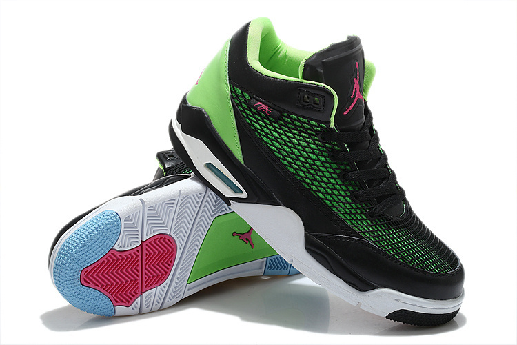 2015 Air Jordan Flight Club 80S Black Green White Red Shoes - Click Image to Close