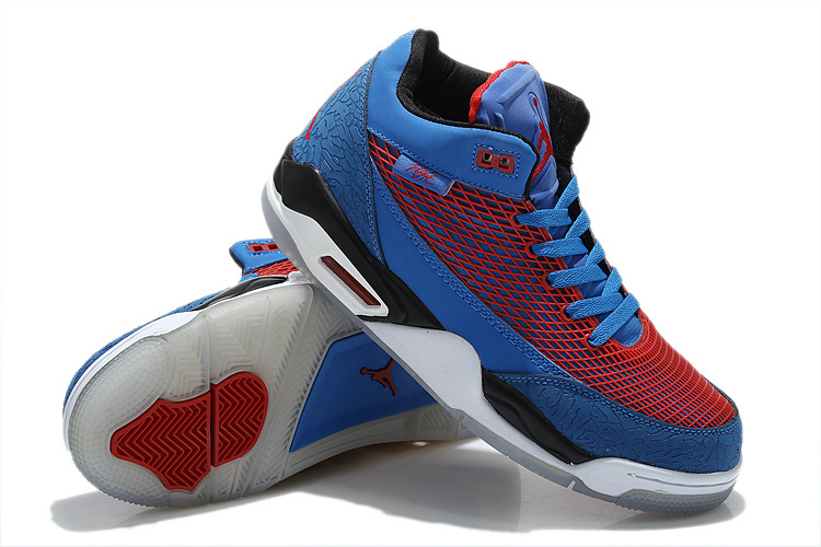 2015 Air Jordan Flight Club 80S Blue Red White Shoes - Click Image to Close