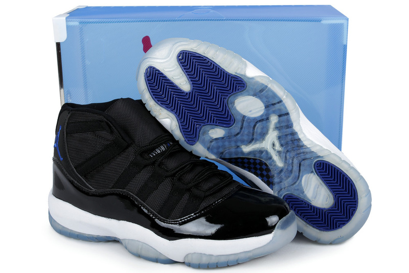 2013 Jordan 11 Retro Black White Blue Crystal Transparent Package