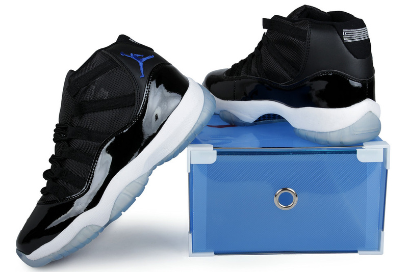 2013 Jordan 11 Retro Black White Blue Crystal Transparent Package