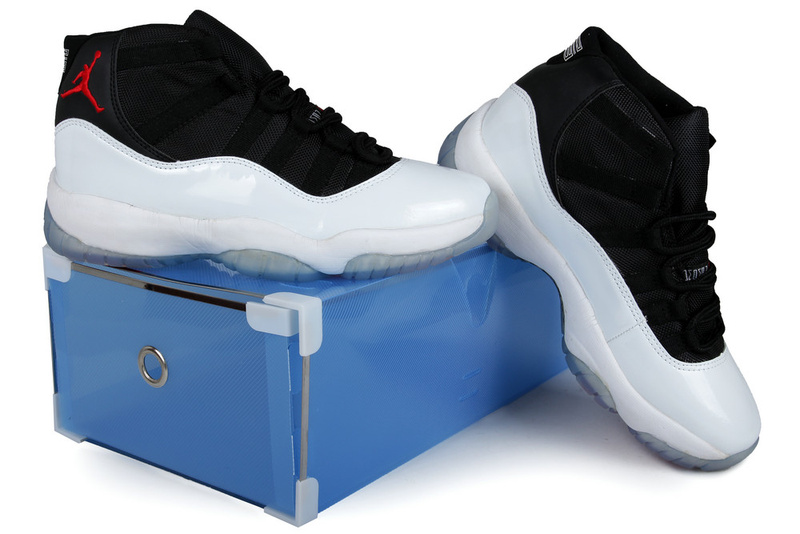 2013 Jordan 11 Retro Black White Crystal Transparent Package