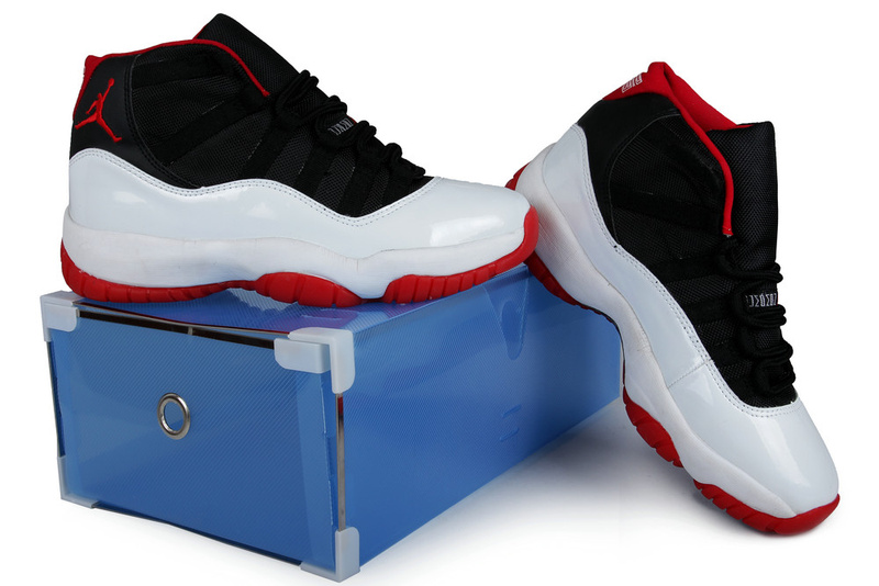 2013 Jordan 11 Retro Black White Red Crystal Transparent Package