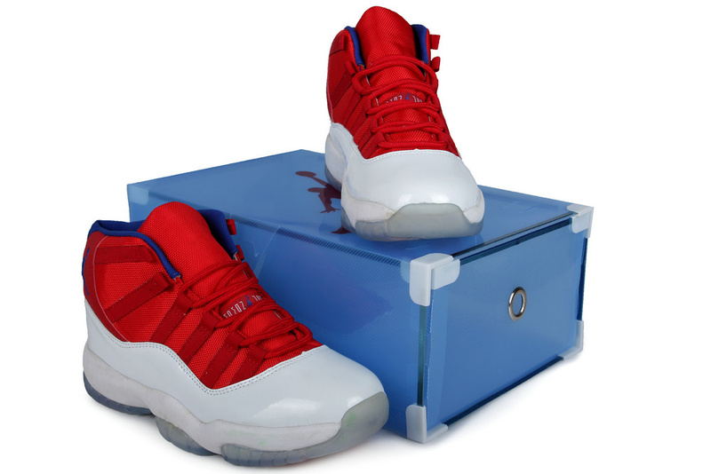 2013 Jordan 11 Retro Red White Crystal Transparent Package - Click Image to Close