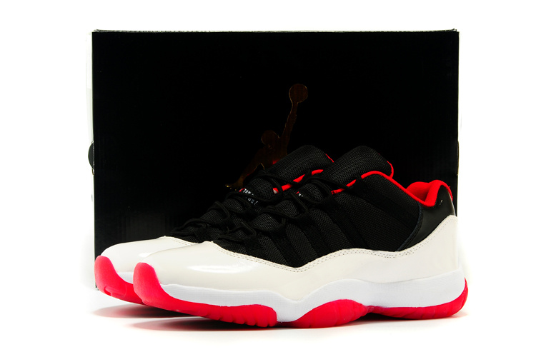 Real 2015 White Black Red Sample Air Jordan 11 Low Shoes - Click Image to Close