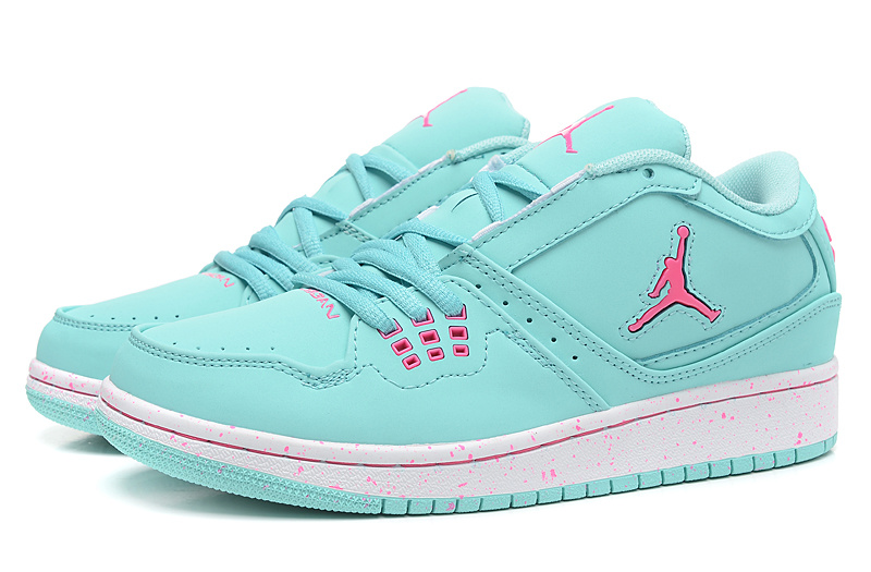 Women Air Jordan 1 GS Low Aquamarine Pink 2015 - Click Image to Close