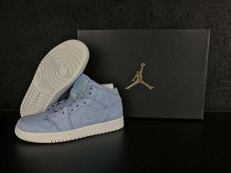 Women Air Jordan 1 Ice Blue Shoes