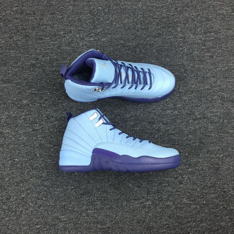 2017 Women Air Jordan 12 Purple Blue