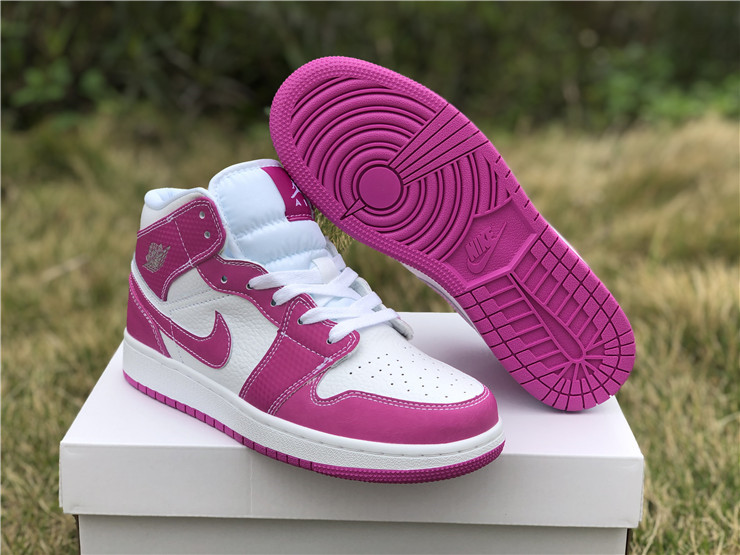 jordan 1 mid gg grey fog pink white shoes - Click Image to Close