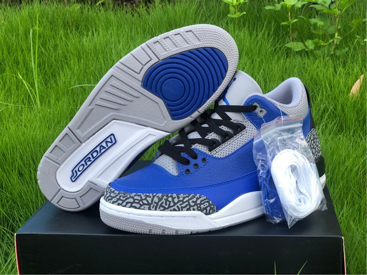 jordan 3 iii varsity royal blue cement shoes - Click Image to Close