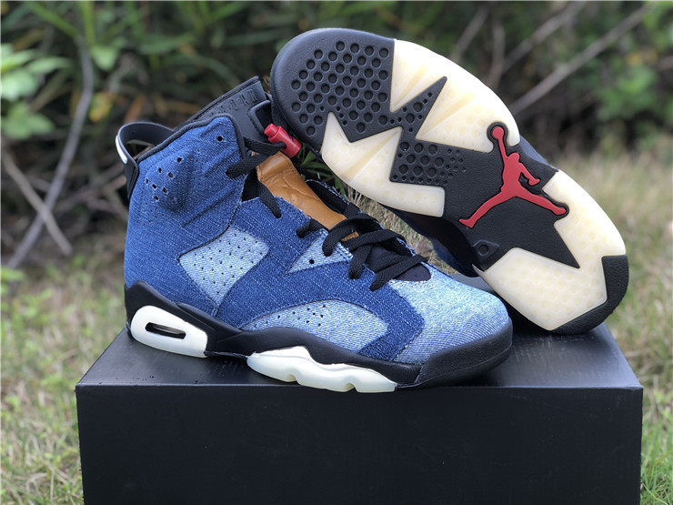 jordan 6 washed denim shoes - Click Image to Close