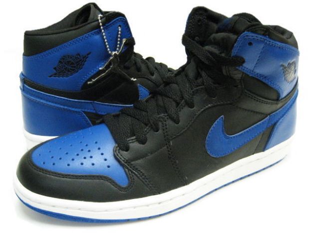 Cheap Real Jordan 1 Black Royal Blue White Shoes