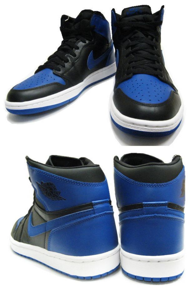 Cheap Real Jordan 1 Black Royal Blue White Shoes