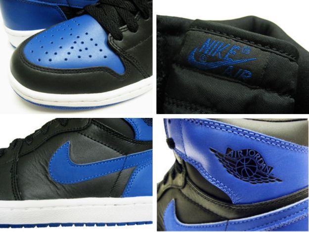 Cheap Real Jordan 1 Black Royal Blue White Shoes