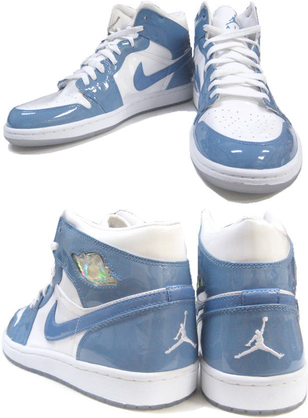 Retro Jordan 1 Carolina White University Blue Shoes