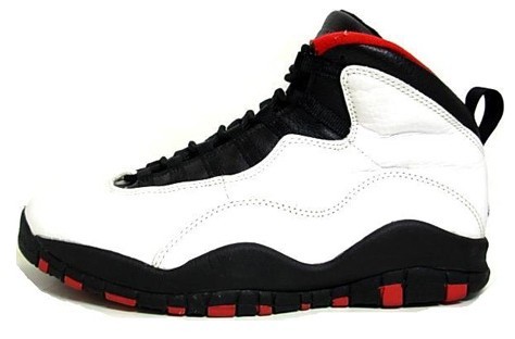 cheap jordan 10 chicago bulls white black true red shoes - Click Image to Close