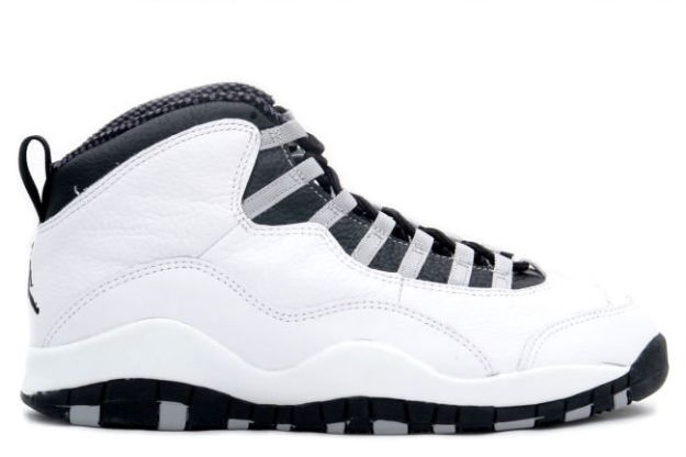 cheap jordan 10 steels white black light steel grey shoes