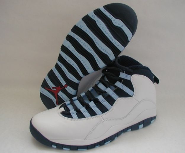 cheap jordan 10 ice blue white obsidian ice blue varsity red shoes