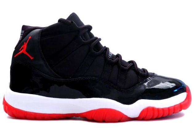 original jordan 11 black varsity red white shoes