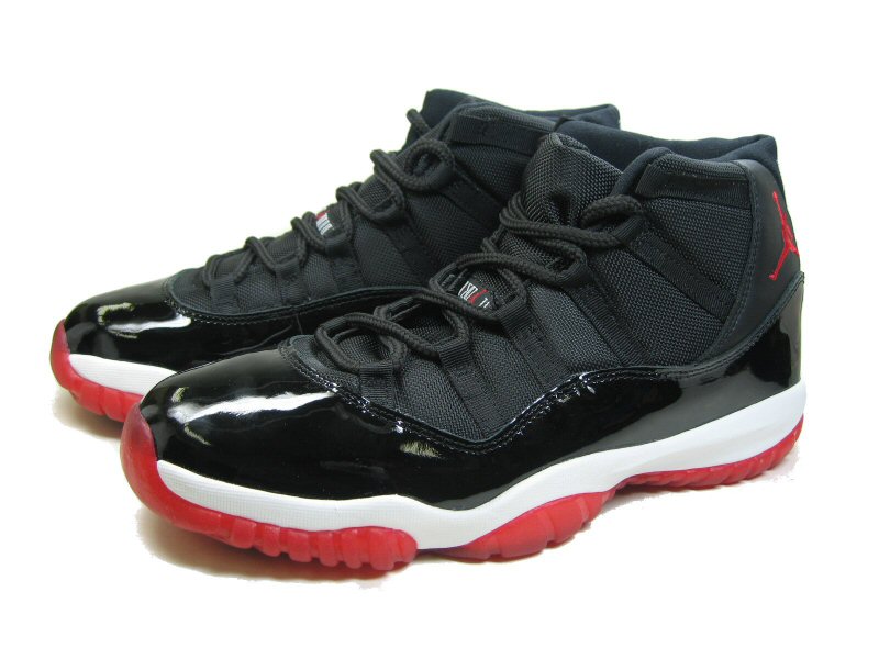 original jordan 11 black varsity red white shoes