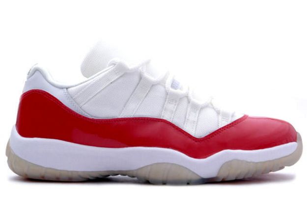 original jordan 11 low white varsity red shoes