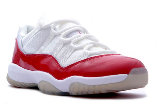 original jordan 11 low white varsity red shoes