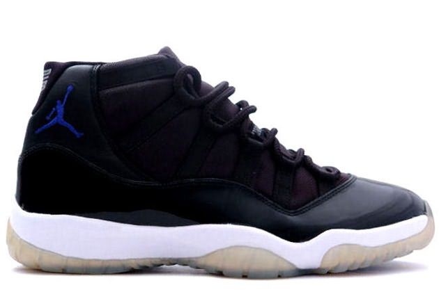 original jordan 11 space jams black varsity royal white shoes