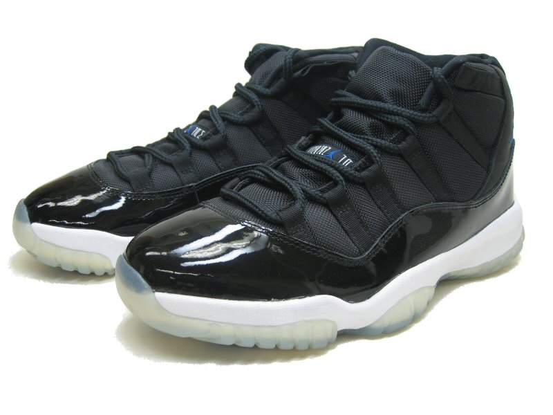 original jordan 11 space jams black white shoes