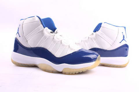 original jordan 11 white blue shoes