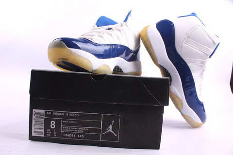 original jordan 11 white blue shoes