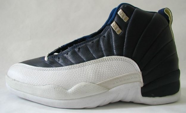 original jordan retro 12 obsidian obsidian white french blue shoes