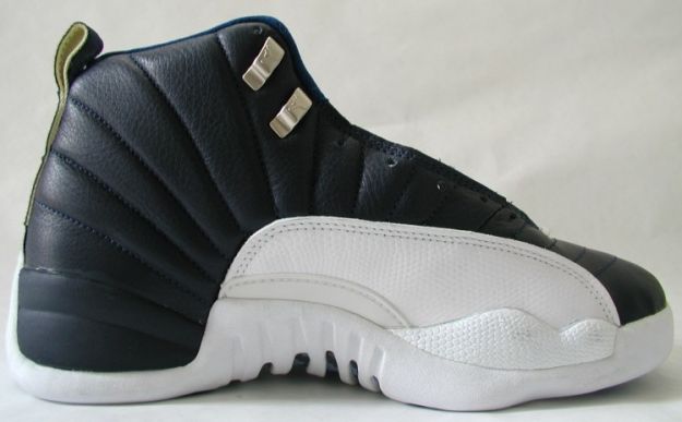 original jordan retro 12 obsidian obsidian white french blue shoes