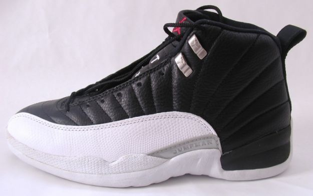 original jordan retro 12 playoffs black varsity red white metallic silver shoes - Click Image to Close