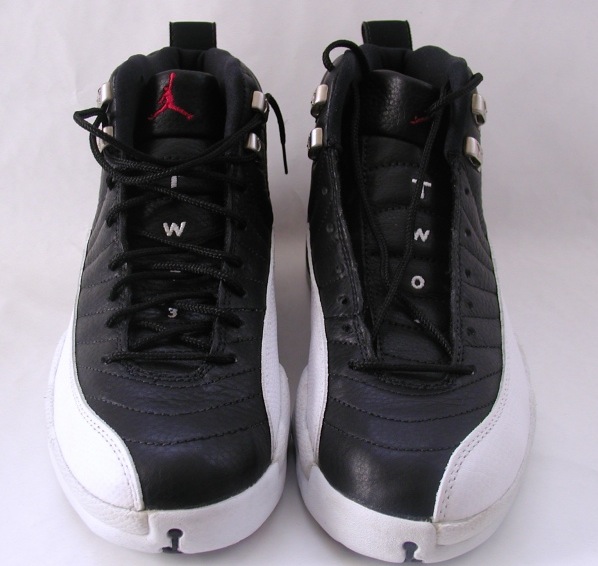 original jordan retro 12 playoffs black varsity red white metallic silver shoes - Click Image to Close