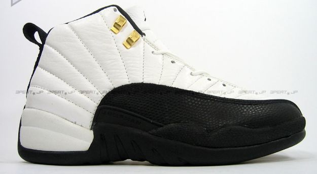 original jordan retro 12 taxi white black gold shoes - Click Image to Close