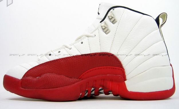 original jordan retro 12 white varsity red shoes