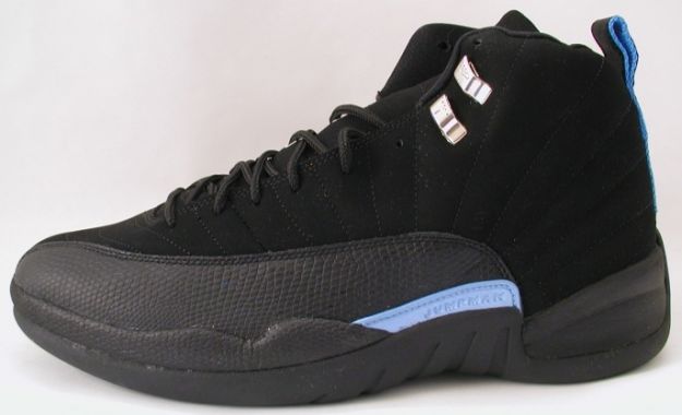 original jordan retro 12 nubucks unc black university blue shoes