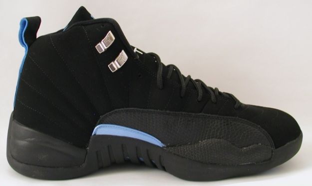 original jordan retro 12 nubucks unc black university blue shoes