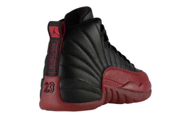 original jordan retro 12 playoffs black varsity red shoes