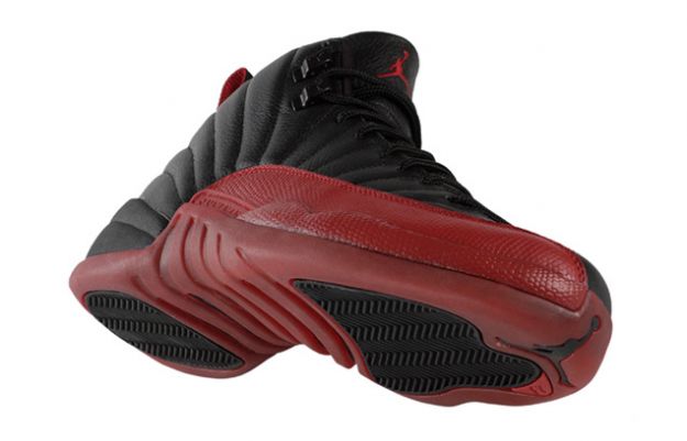 original jordan retro 12 playoffs black varsity red shoes - Click Image to Close