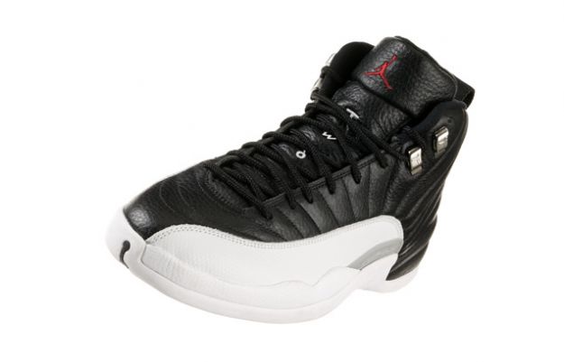 original jordan retro 12 playoffs black white shoes - Click Image to Close