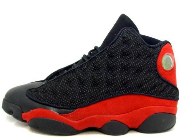 discount authentic air jordan 13 black varsity red shoes