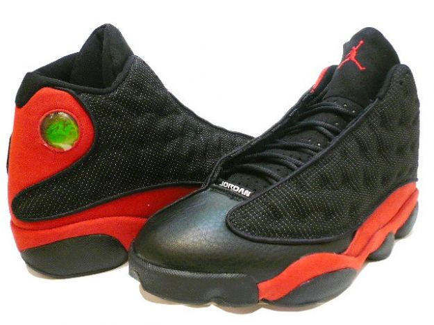 discount authentic air jordan 13 black varsity red shoes