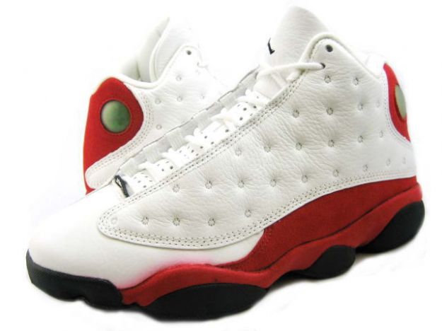 discount authentic air jordan 13 white black true red pearl shoes