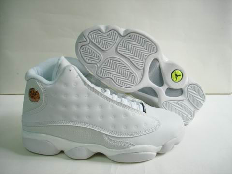 discount authentic air jordan 13 all white shoes