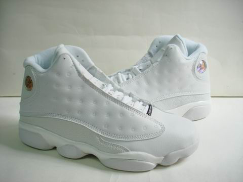 discount authentic air jordan 13 all white shoes - Click Image to Close